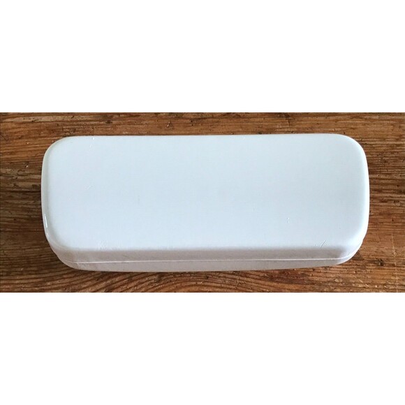 Nine West Glasses Case Hard Eyeglasses Storage Snap Shut White Soft Inside - Picture 5 of 5